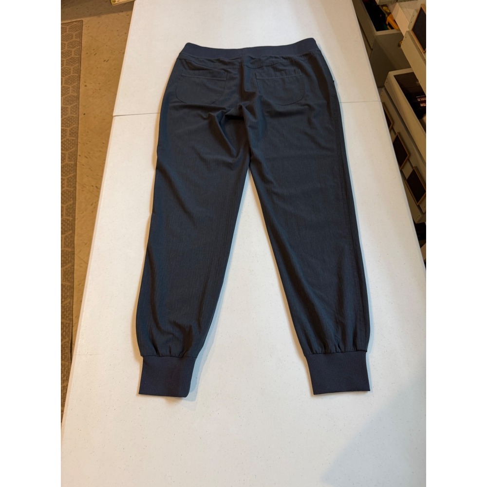 Athleta Joggers Dark Gray Textured Drawstring Waist Pants Womens Size 8T Tall - Picture 6 of 8